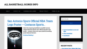 What Basketballscores.us website looked like in 2020 (4 years ago)