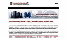 What Businesslistdatabase.com website looked like in 2020 (4 years ago)