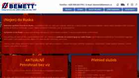 What Bemett.cz website looked like in 2020 (4 years ago)