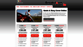 What Breakdowncover.ie website looked like in 2020 (4 years ago)