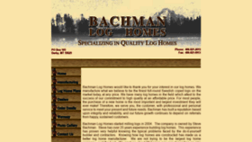 What Bachmanloghomes.com website looked like in 2020 (4 years ago)