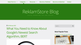 What Blog.reklamstore.com website looked like in 2020 (4 years ago)