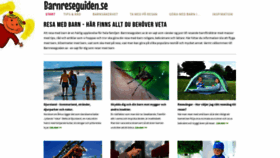 What Barnreseguiden.se website looked like in 2020 (4 years ago)