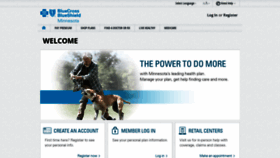 What Bluecrossmnonline.com website looked like in 2020 (4 years ago)