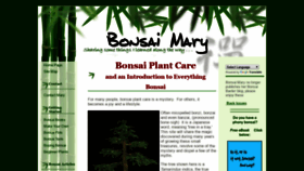 What Bonsaimary.com website looked like in 2020 (4 years ago)