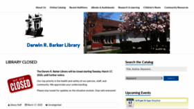 What Barkerlibrary.org website looked like in 2020 (4 years ago)