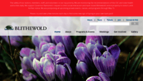 What Blithewold.org website looked like in 2020 (4 years ago)