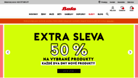What Bata.cz website looked like in 2020 (4 years ago)