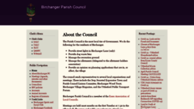 What Birchanger.com website looked like in 2020 (4 years ago)