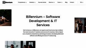 What Billennium.com website looked like in 2020 (4 years ago)