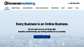 What Bravenetmarketing.com website looked like in 2020 (4 years ago)