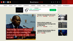 What Businesslive.co.za website looked like in 2020 (4 years ago)
