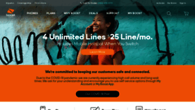 What Boostmobile.com website looked like in 2020 (4 years ago)