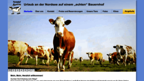 What Bauernhofurlaub-nordsee.com website looked like in 2020 (4 years ago)