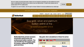 What Bullionvault.com website looked like in 2020 (4 years ago)