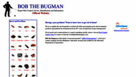 What Bobthebugman.com website looked like in 2020 (4 years ago)