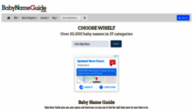 What Babynameguide.com website looked like in 2020 (4 years ago)