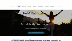 What Back2health.ca website looked like in 2020 (4 years ago)