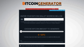 What Bitcoin-generator.online website looked like in 2020 (4 years ago)
