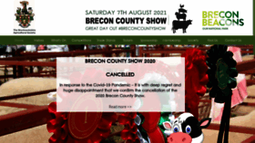 What Breconcountyshow.co.uk website looked like in 2020 (4 years ago)