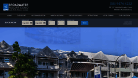 What Broadwaterresortcomo.com.au website looked like in 2020 (4 years ago)