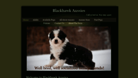 What Blackhawkaussies.com website looked like in 2020 (4 years ago)