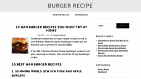 What Burgerrecipe.com website looked like in 2020 (4 years ago)