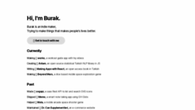 What Buraktokak.com website looked like in 2020 (4 years ago)
