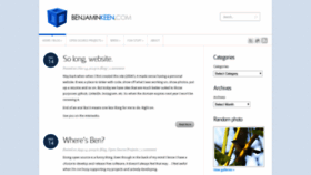 What Benjaminkeen.com website looked like in 2020 (4 years ago)