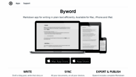 What Bywordapp.com website looked like in 2020 (4 years ago)