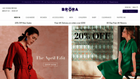 What Brora.co.uk website looked like in 2020 (4 years ago)