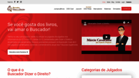 What Buscadordizerodireito.com.br website looked like in 2020 (6 years ago)