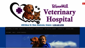 What Bloormillvet.ca website looked like in 2020 (4 years ago)