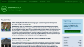 What Bhkw-forum.de website looked like in 2020 (4 years ago)