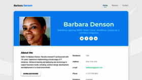 What Barbaradenson.com website looked like in 2020 (4 years ago)