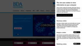 What Bda.org website looked like in 2020 (4 years ago)