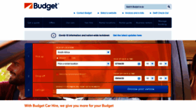 What Budget.co.za website looked like in 2020 (4 years ago)