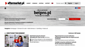 What Betpro.pl website looked like in 2020 (4 years ago)