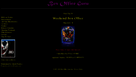 What Boxofficeguru.com website looked like in 2020 (3 years ago)