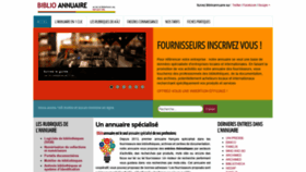 What Biblioannuaire.fr website looked like in 2020 (3 years ago)