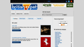 What Britishexpat.com website looked like in 2020 (3 years ago)