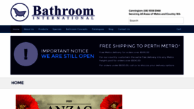 What Bathroominternational.com.au website looked like in 2020 (4 years ago)
