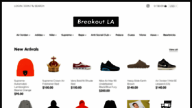 What Breakout.la website looked like in 2020 (4 years ago)