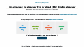 What Bin-checker.net website looked like in 2020 (4 years ago)