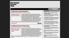 What Bestsynopsisromacemovie.blogspot.com website looked like in 2020 (4 years ago)