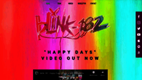 What Blink182.com website looked like in 2020 (3 years ago)