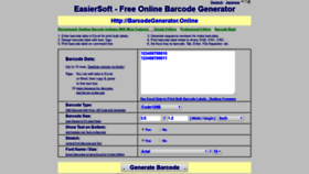 What Barcodegenerator.online website looked like in 2020 (4 years ago)
