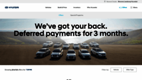 What Buyhyundai.com website looked like in 2020 (3 years ago)
