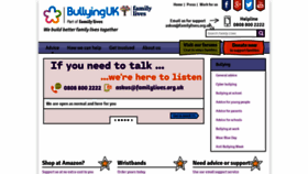 What Bullying.co.uk website looked like in 2020 (3 years ago)