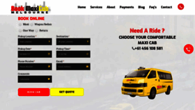 What Bookmaxicabmelbourne.com.au website looked like in 2020 (3 years ago)